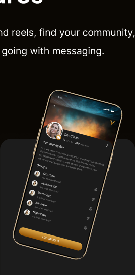 Communities screen in the VaultMint app on iPhone