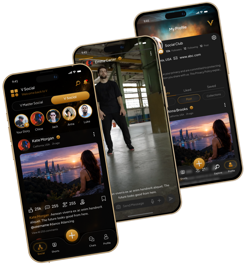 VaultMint apps on iPhone — social, dating, gold, and marketplace experiences in one universe